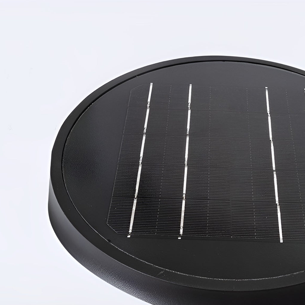 Cylindrical LED Bollard Landscape Light | Solar & Hardwired Black Outdoor Path Light