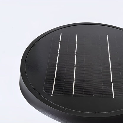 Cylindrical LED Bollard Landscape Light | Solar & Hardwired Black Outdoor Path Light