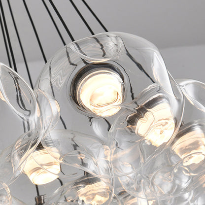 Glass Globe Multi-Head Chandelier with Full-Spectrum Integrated LED