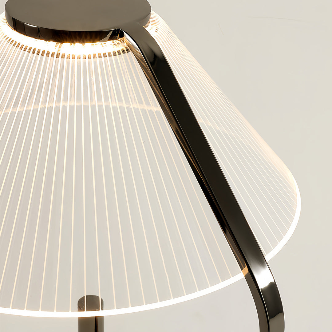 Decorative Floor Lamp LED Italian Minimalist Iron Acrylic Warm White 3000K Black 65 Inch