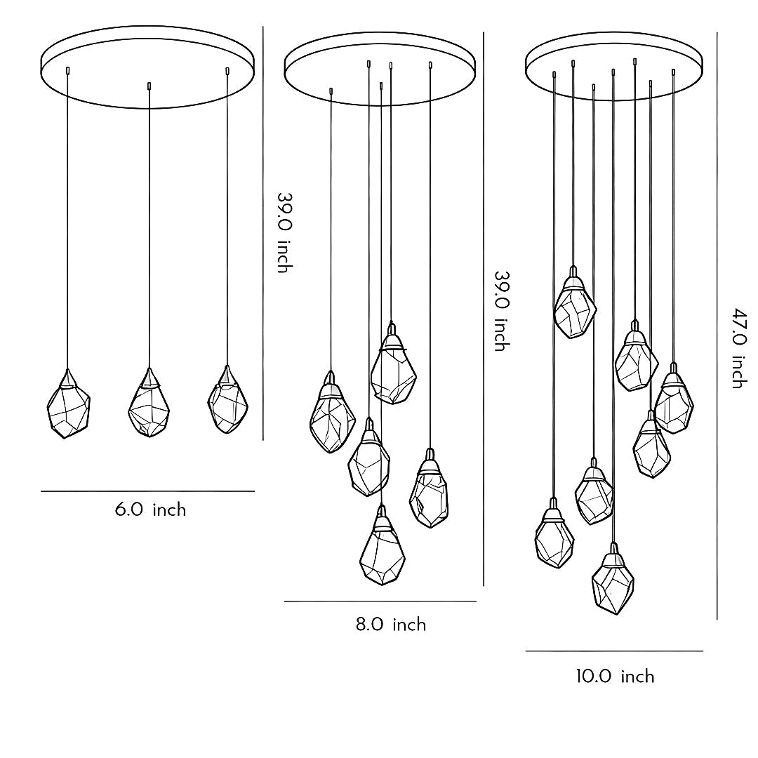 Crystal Spiral Helix Staircase Chandelier Copper Electroplated E14 3000K 9 Configurations Indoor