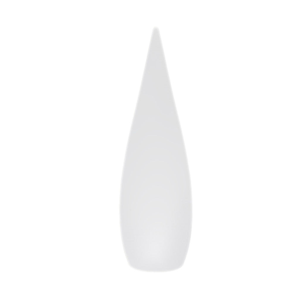 Modern Teardrop LED Outdoor Floor Lamp IP65 Solar/Hardwired/Battery White PE