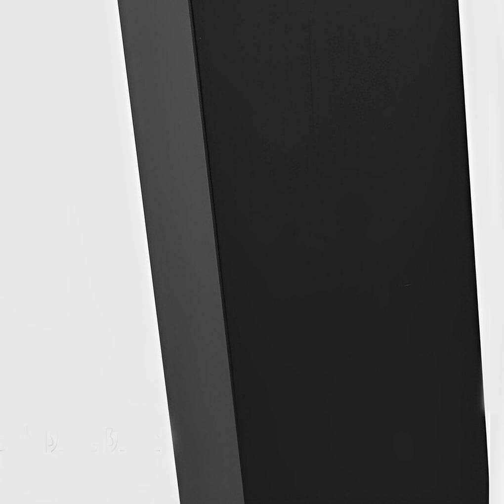 Modern Square LED Bollard Light 7W COB Waterproof Outdoor Pathway Lighting Black Aluminum IP65