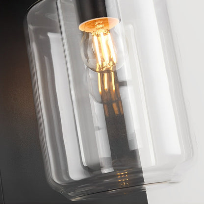 Modern Stainless Steel Glass Globe Outdoor Wall Sconce Solar/Hardwired E27