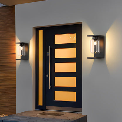 Modern Stainless Steel Glass Globe Outdoor Wall Sconce Solar/Hardwired E27