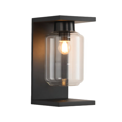 Modern Stainless Steel Glass Globe Outdoor Wall Sconce Solar/Hardwired E27