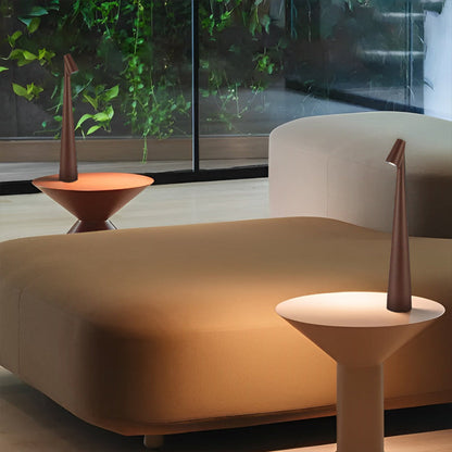 Cone Table Lamp Matte Aluminium Wireless Stepless Dimming Five Colours