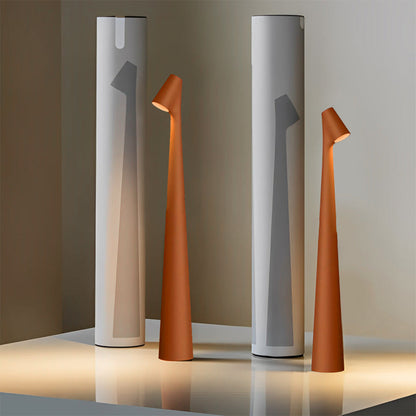 Cone Table Lamp Matte Aluminium Wireless Stepless Dimming Five Colours