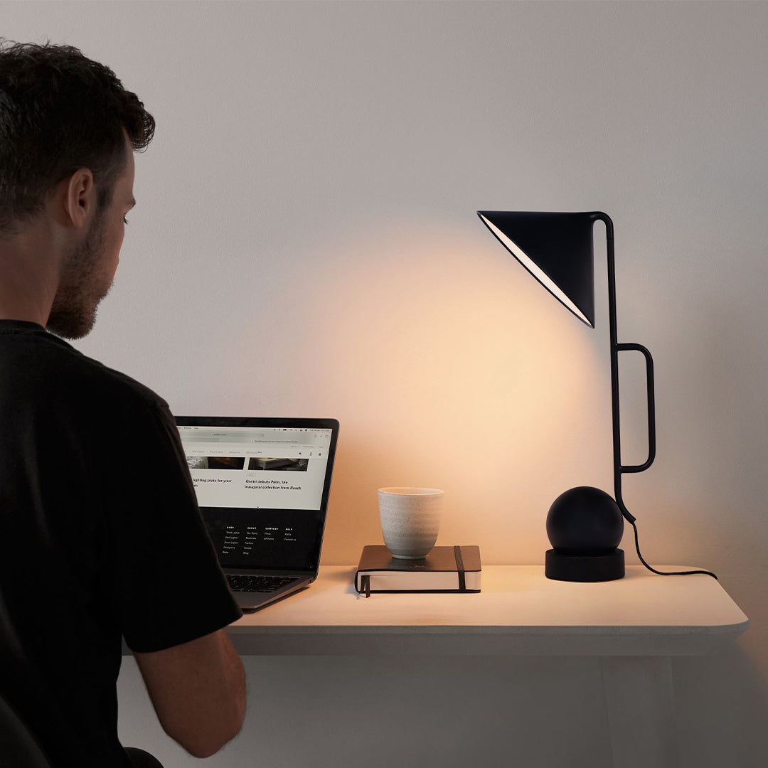 Modern Rechargeable LED Table Lamp Touch Dimmable Black Metal Industrial 180° Magnetic Desk Bedside Small Large