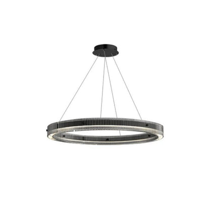 Modern Black Ring Chandelier Italian Minimalist LED Pendant Light Dining Room Living Room Bedroom