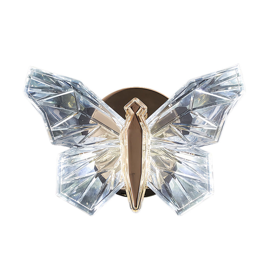 Butterfly LED Wall Sconce – Modern Decorative Crystal Accent Light
