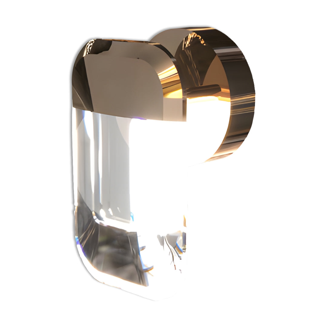 Modern Crystal LED Wall Sconce – Luxury Gold Aluminum Wall Light Fixture
