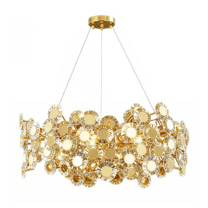 Gold Crystal Flower Chandelier