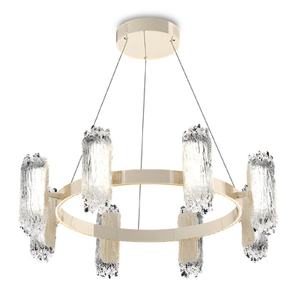 Terracotta Gold Ring Chandelier Nordic Minimalist Aluminium LED 3-Step CCT Dining Room Living Room