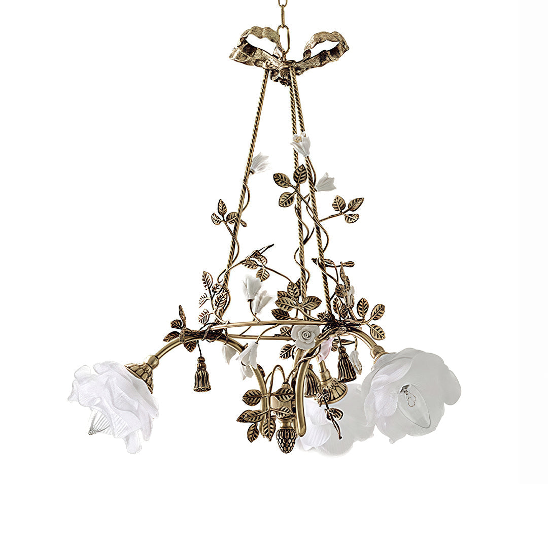 Brass Flower Chandelier