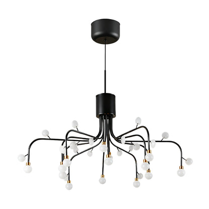 Modern Retro Chandelier Creative Adjustable Ceiling Light Black Gold White Nordic Style Dining Room Living Room
