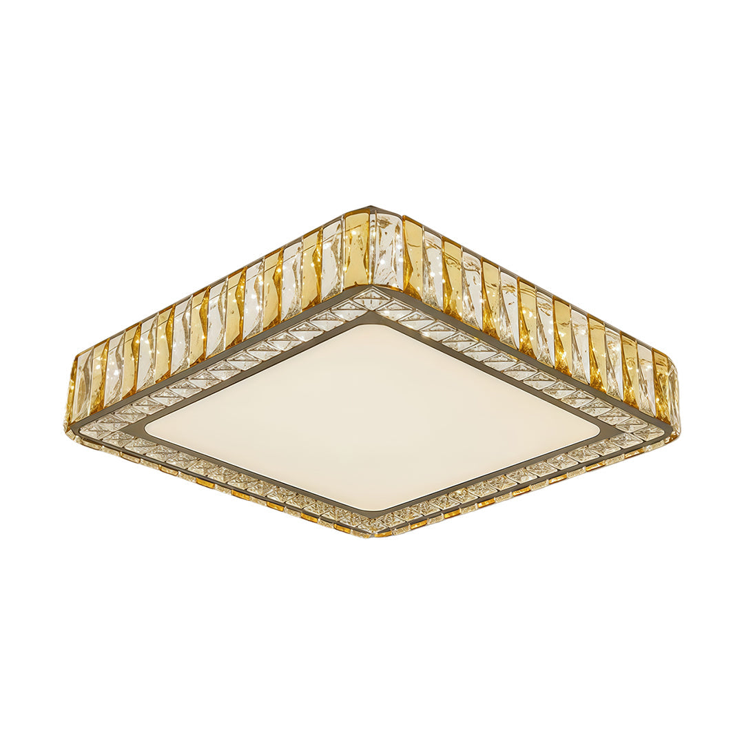 Crystal Flush Mount Round Square Rectangle Chrome Mid-Profile