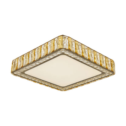 Crystal Flush Mount Round Square Rectangle Chrome Mid-Profile