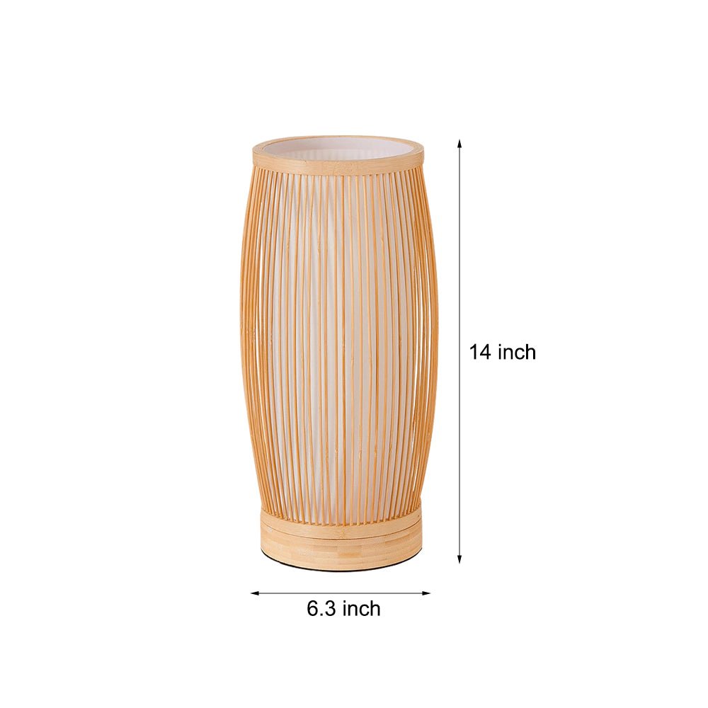 Handwoven Bamboo Japanese Lantern Table Lamp E27 Warm White