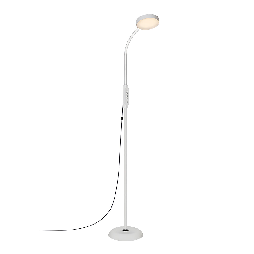 Floor Reading Lamp LED Touch Control 3 Color Temperature Eye Care Gooseneck PC Shade Piano Task Black White 65 Inch