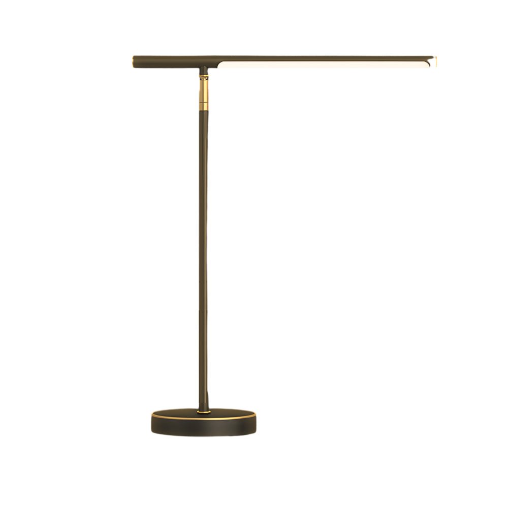 Modern Table Lamp Linear LED 3 Color Temp Adjustable Brushed Copper Black 17 Inch