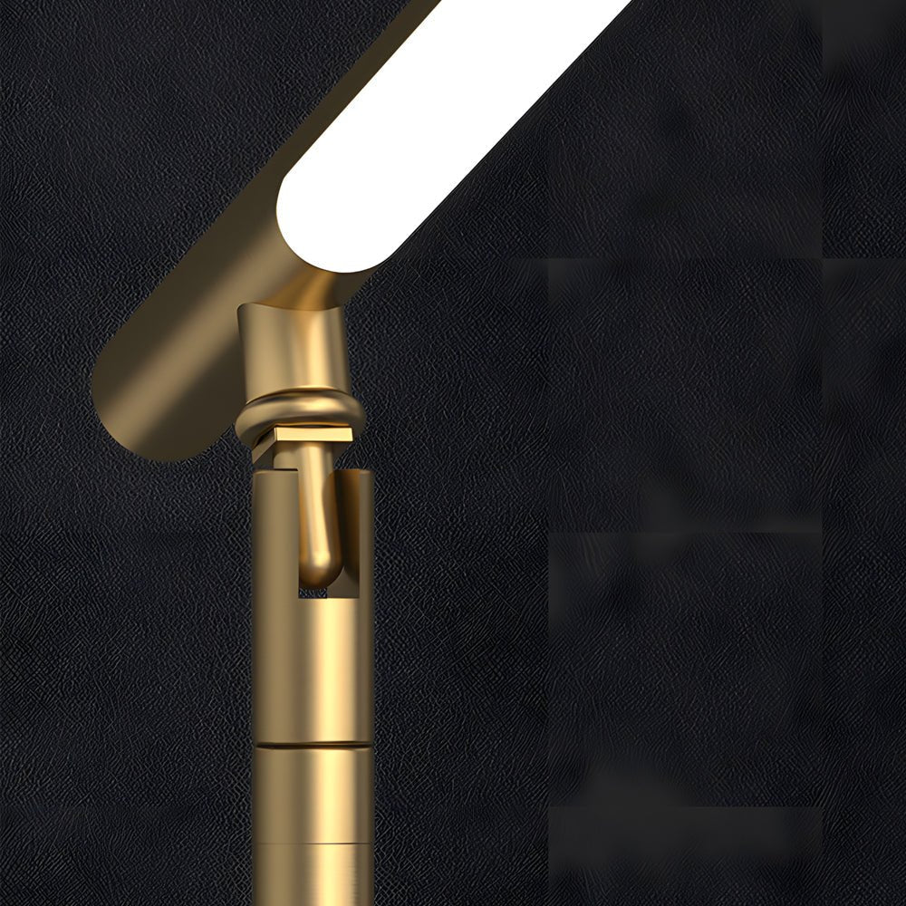 Modern Table Lamp Linear LED 3 Color Temp Adjustable Brushed Copper Black 17 Inch