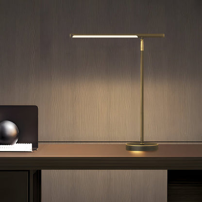 Modern Table Lamp Linear LED 3 Color Temp Adjustable Brushed Copper Black 17 Inch