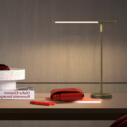 Modern Table Lamp Linear LED 3 Color Temp Adjustable Brushed Copper Black 17 Inch