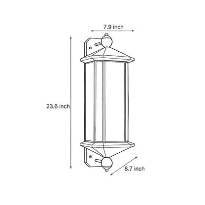 Copper Outdoor Wall Lantern Mid-Century 3-CCT Solar or Hardwired IP65