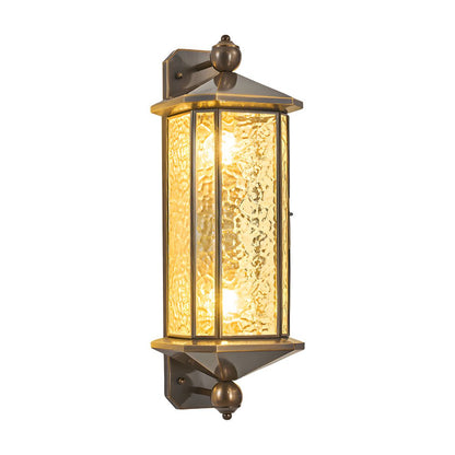 Copper Outdoor Wall Lantern Mid-Century 3-CCT Solar or Hardwired IP65