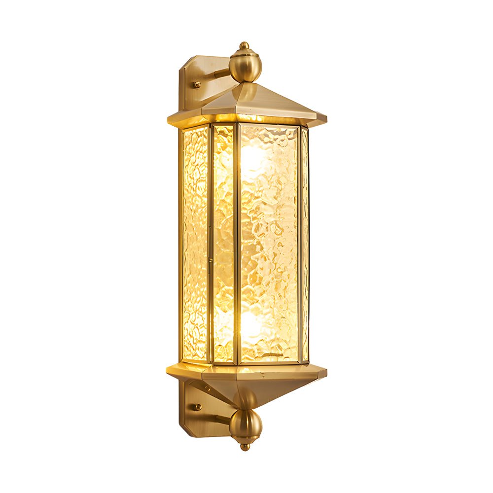 Copper Outdoor Wall Lantern Mid-Century 3-CCT Solar or Hardwired IP65