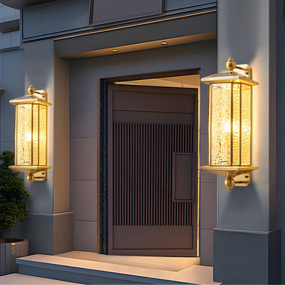 Copper Outdoor Wall Lantern Mid-Century 3-CCT Solar or Hardwired IP65