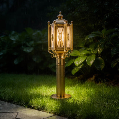 Ornate Brass Copper Path Light Outdoor Waterproof E27 Garden Landscape