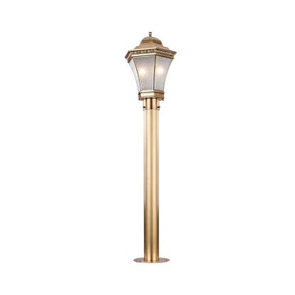 Classic Copper Path Lights Outdoor Waterproof Glass Shade 3 Sizes E27 E14 IP55