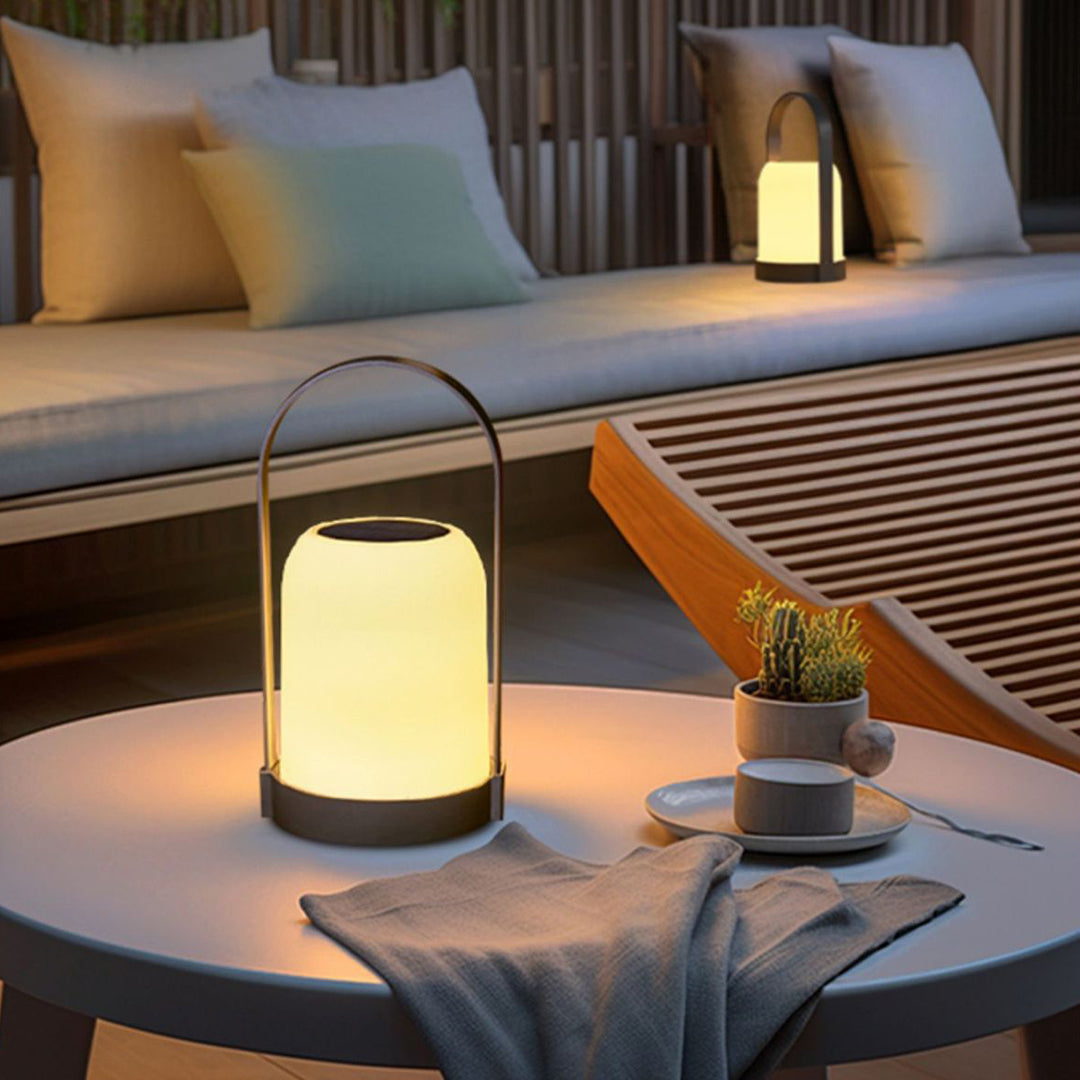 Solar USB Dual Charge Portable LED Lantern IP65 Waterproof 3000K Warm White