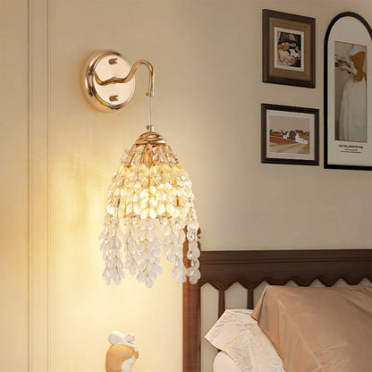 Modern Gold Crystal Wall Sconce – Minimalist LED Luxury Lighting Fixture