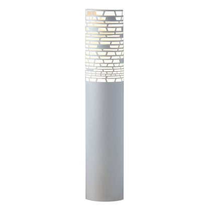 Hollow Mesh Cylinder LED Outdoor Floor Lantern IP54 Stainless Steel Acrylic 3000K