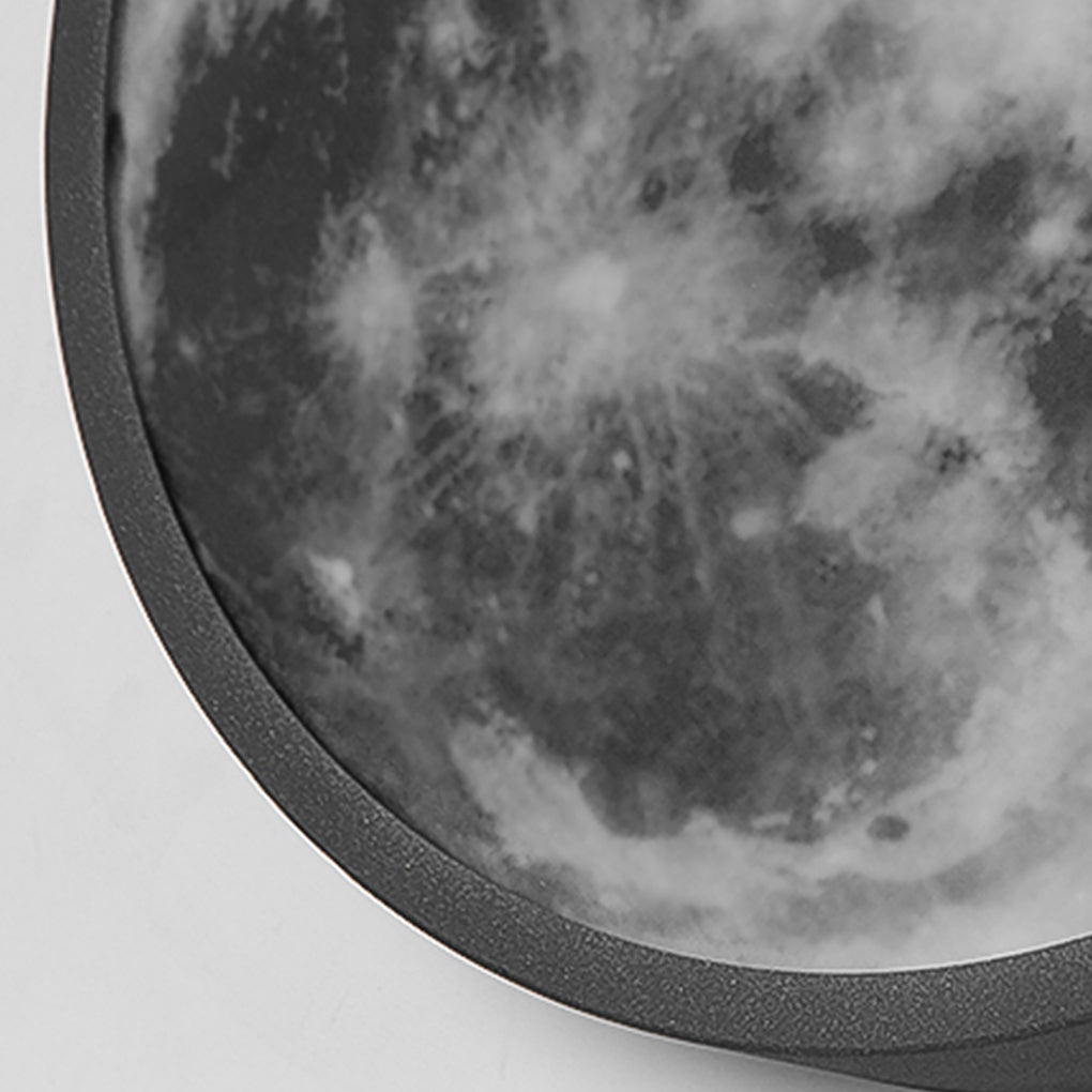 Moon Outdoor Wall Sconce Lunar Texture Glass LED 3000K Stainless Steel 2 Sizes
