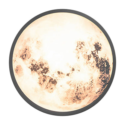 Moon Outdoor Wall Sconce Lunar Texture Glass LED 3000K Stainless Steel 2 Sizes