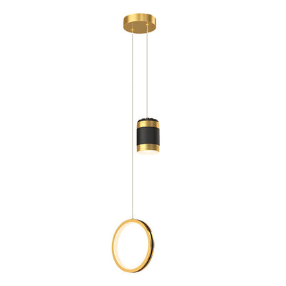 Starry Projection Iron and Silicone Ring Pendant Light with 3-Step Colour Temperature in Round or Oval