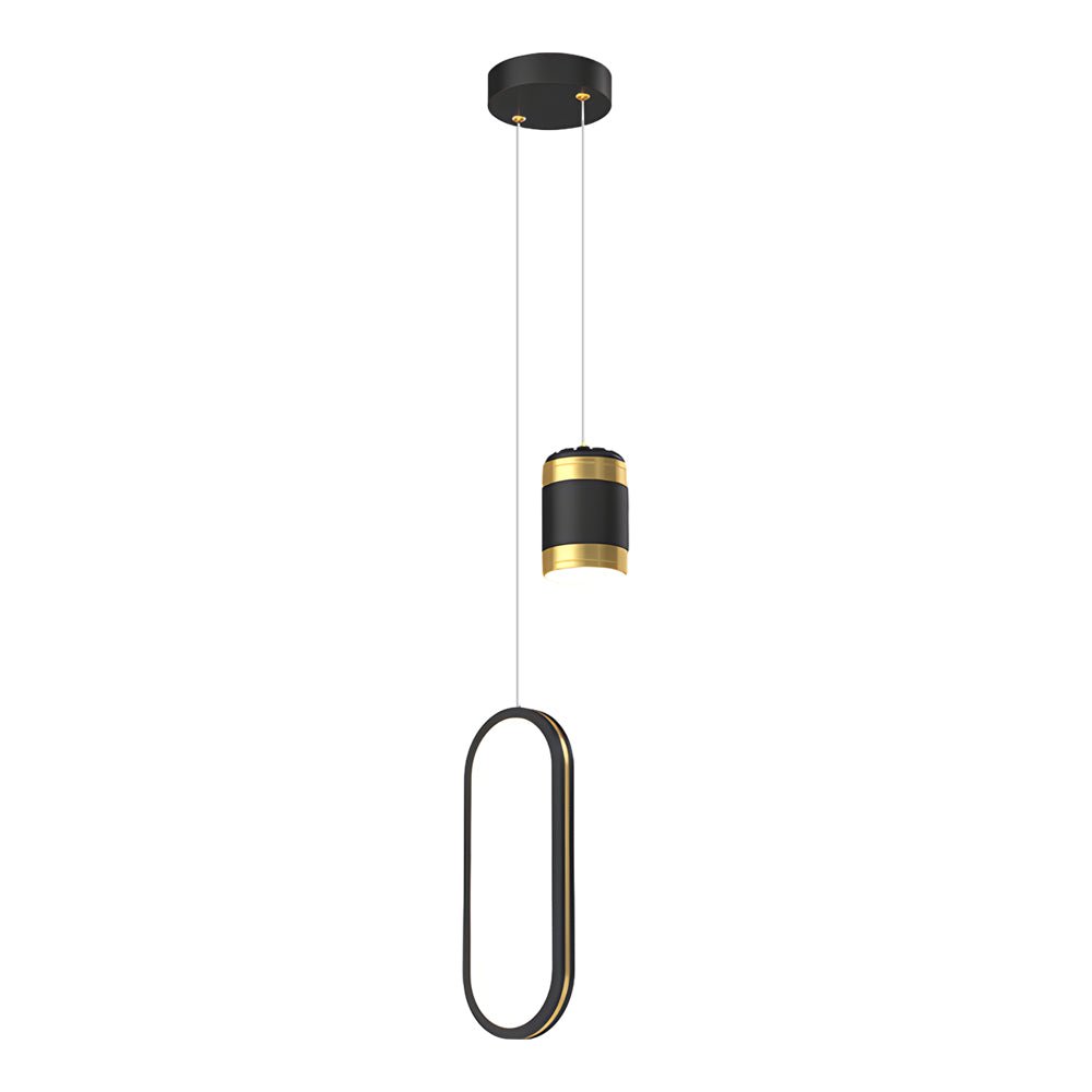 Starry Projection Iron and Silicone Ring Pendant Light with 3-Step Colour Temperature in Round or Oval