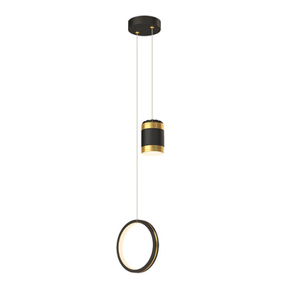 Starry Projection Iron and Silicone Ring Pendant Light with 3-Step Colour Temperature in Round or Oval