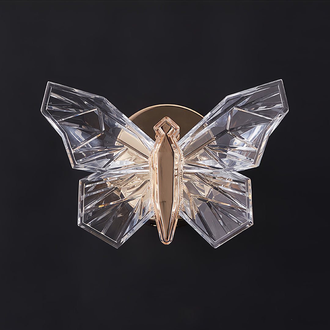 Butterfly LED Wall Sconce – Modern Decorative Crystal Accent Light