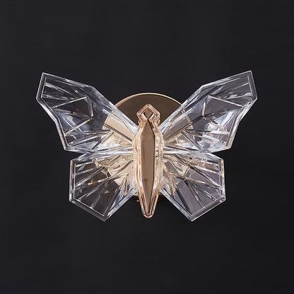 Butterfly LED Wall Sconce – Modern Decorative Crystal Accent Light