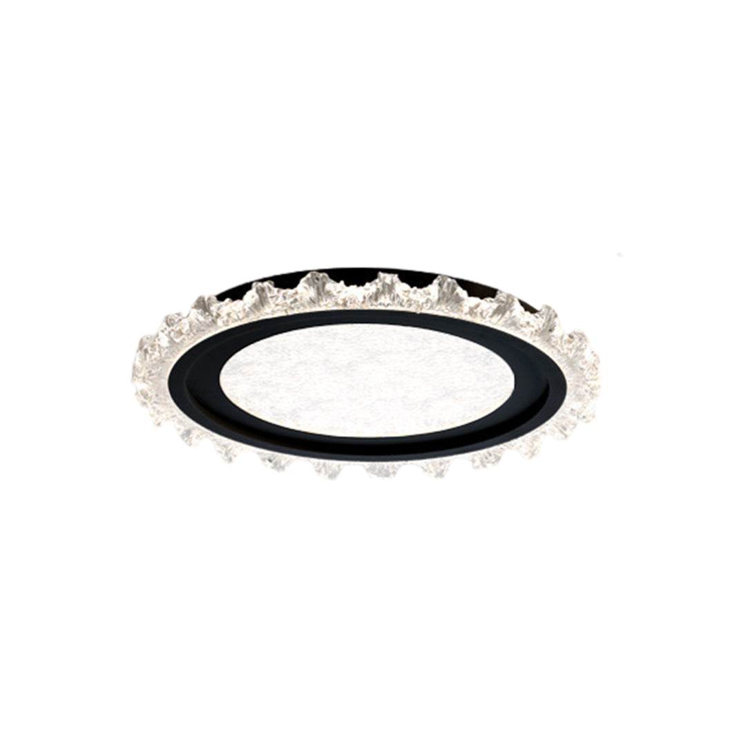 French Full Spectrum Ultra-Thin Flush Mount CRI 97 White Black Gold