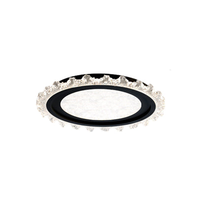 French Full Spectrum Ultra-Thin Flush Mount CRI 97 White Black Gold