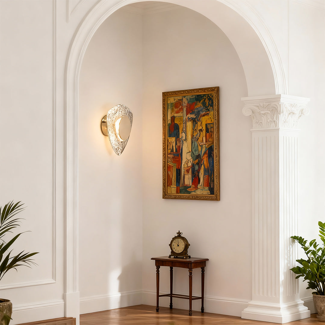 Modern Crystal LED Wall Sconce – Luxury Gold Minimalist Wall Light Fixture