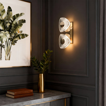 Modern Crystal LED Wall Sconce – Luxury Gold Minimalist Wall Light Fixture