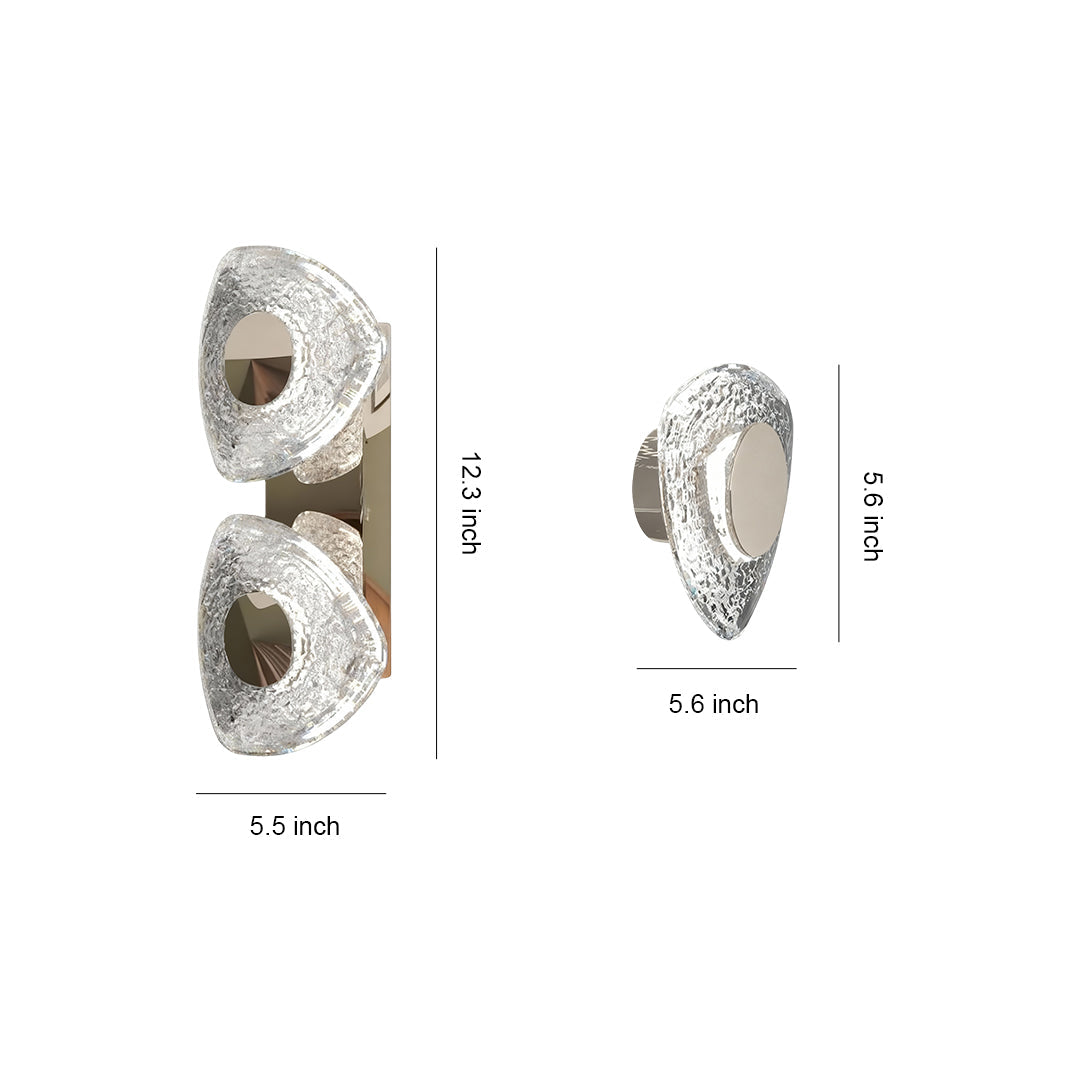 Modern Crystal LED Wall Sconce – Luxury Gold Minimalist Wall Light Fixture