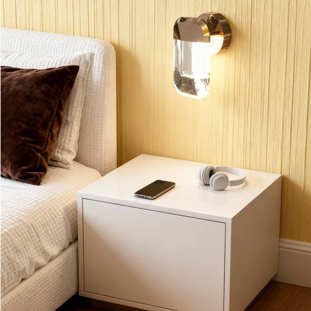 Modern Crystal LED Wall Sconce – Luxury Gold Aluminum Wall Light Fixture